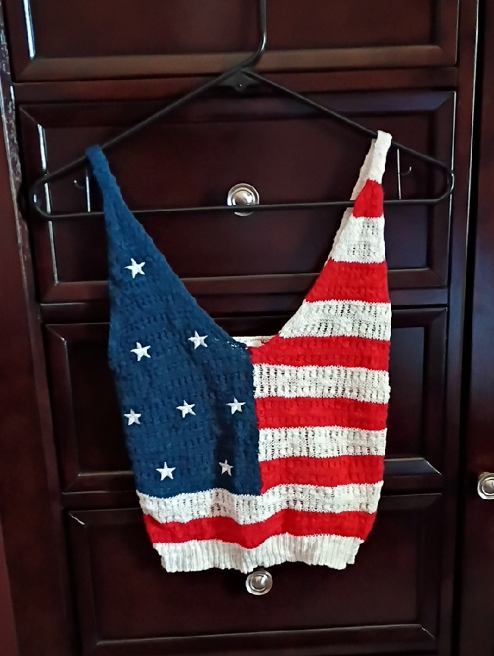 American Flag Knit Crop Top – NWT